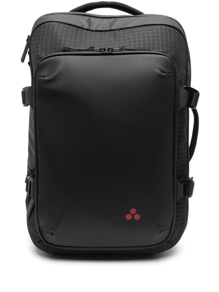 Peuterey Structured Black Bag With Minimalist Design