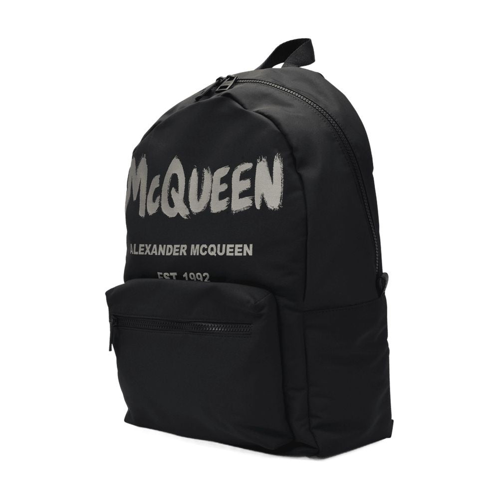 Alexander Mcqueen Metropolitan Backpack - Black/Off-White - Synthetic