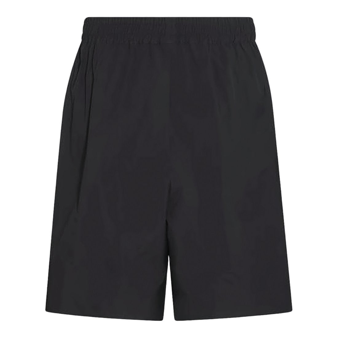 Studio Nicholson Straight-Cut Black Shorts With Elastic Waistband