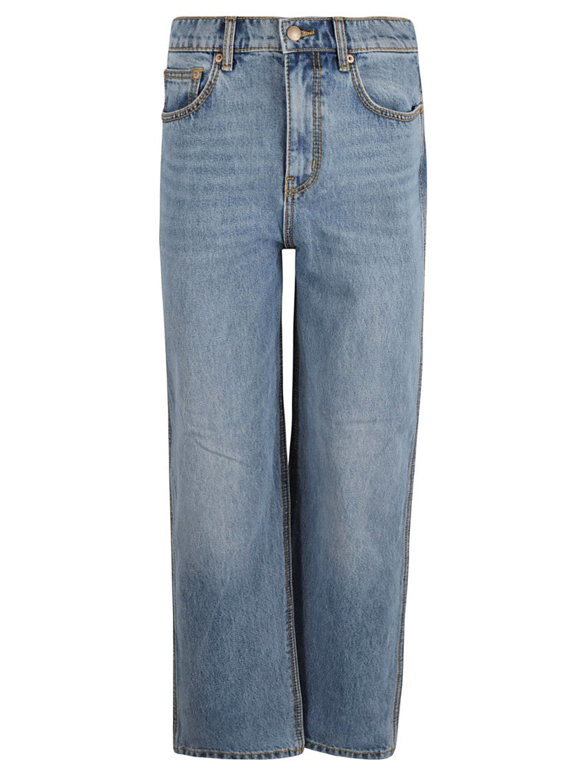 Tory Burch Mid-Rise Straight-Leg Denim Jeans