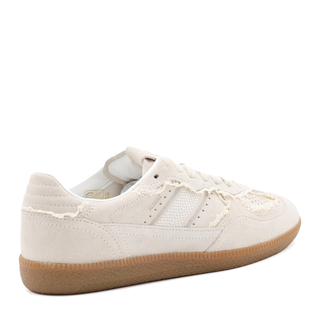 Alohas Tb 490 Cream Crochet Leather Lace-Up Sneakers
