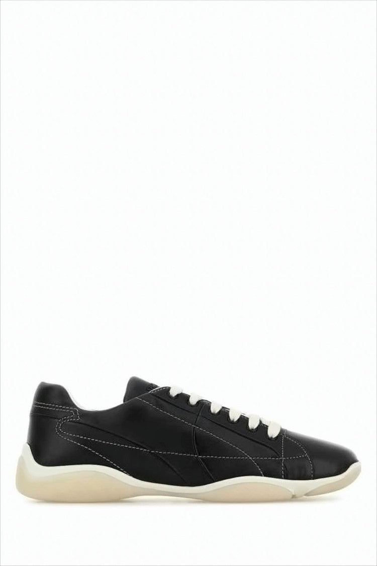 Prada Minimalist Black Nappa Leather Sneakers