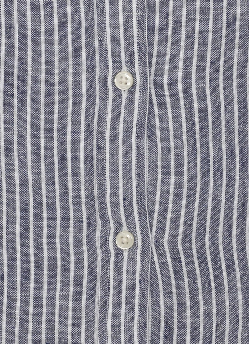 Polo Ralph Lauren Blue Striped Pony Linen Shirt