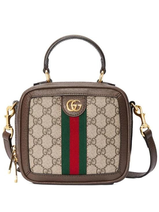 Gucci Structured Monogram Canvas Tote Bag With Detachable Strap