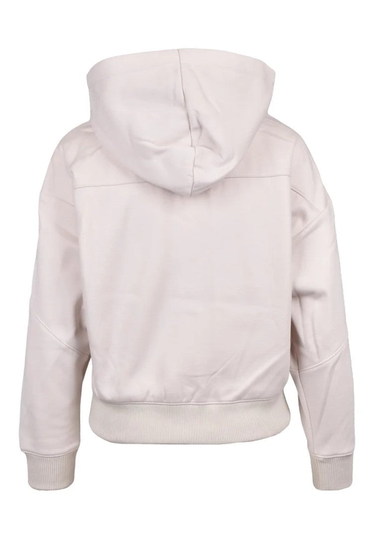 Calvin Klein Jeans Beige Cropped Hooded Sweatshirt
