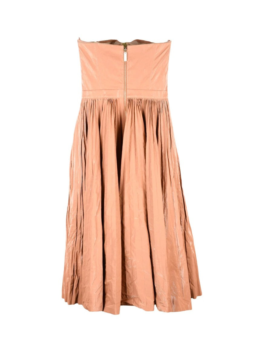 Elisabetta Franchi Old Rose Viscose Polyester Cotton Metallic Women Dress