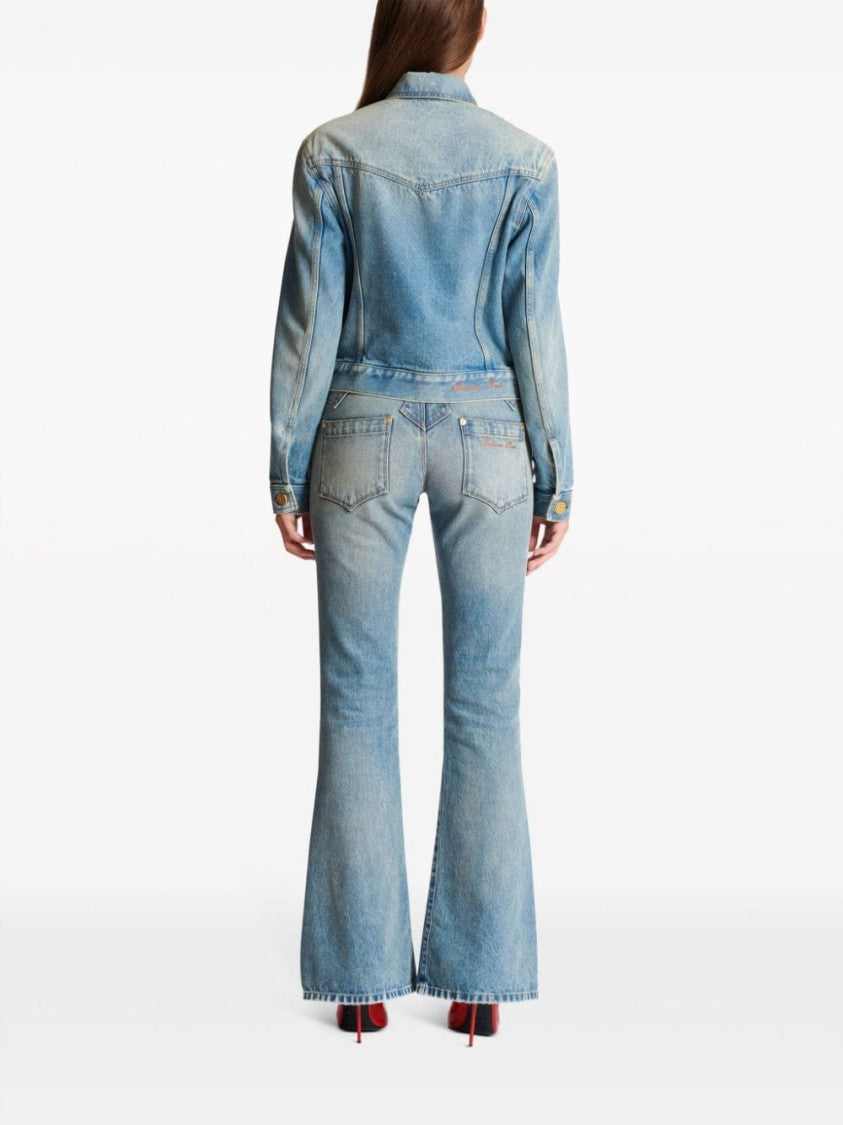 Balmain Cropped Denim Jacket
