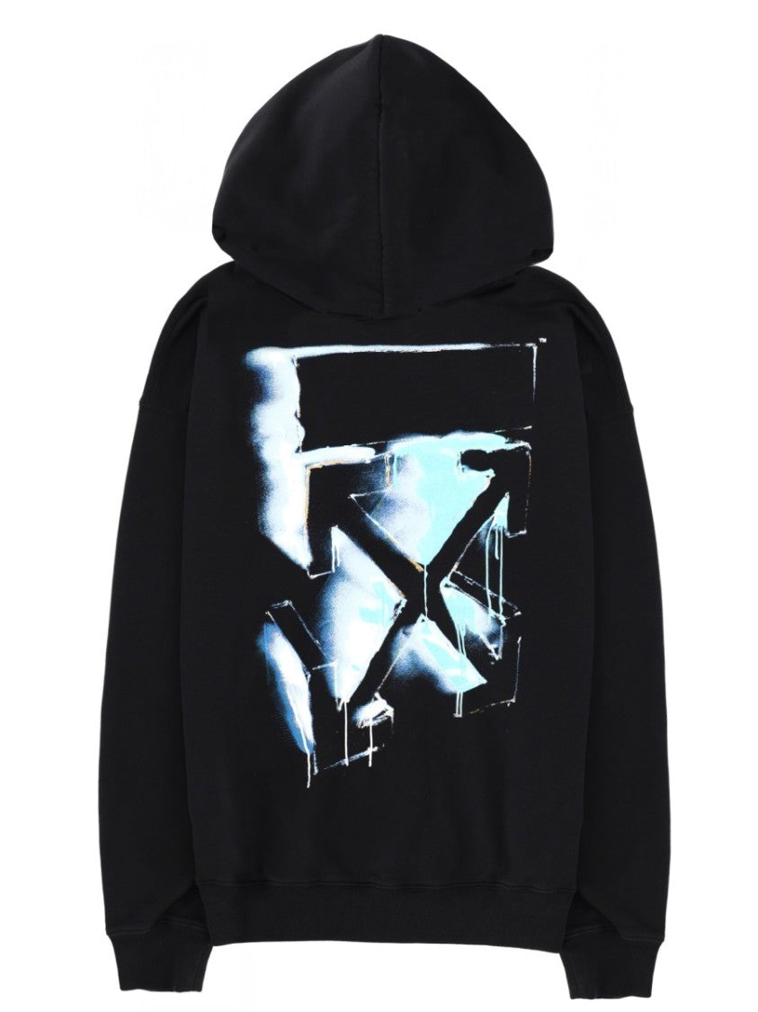 Off-White Black Chest Logo Back Graphic Hoodie