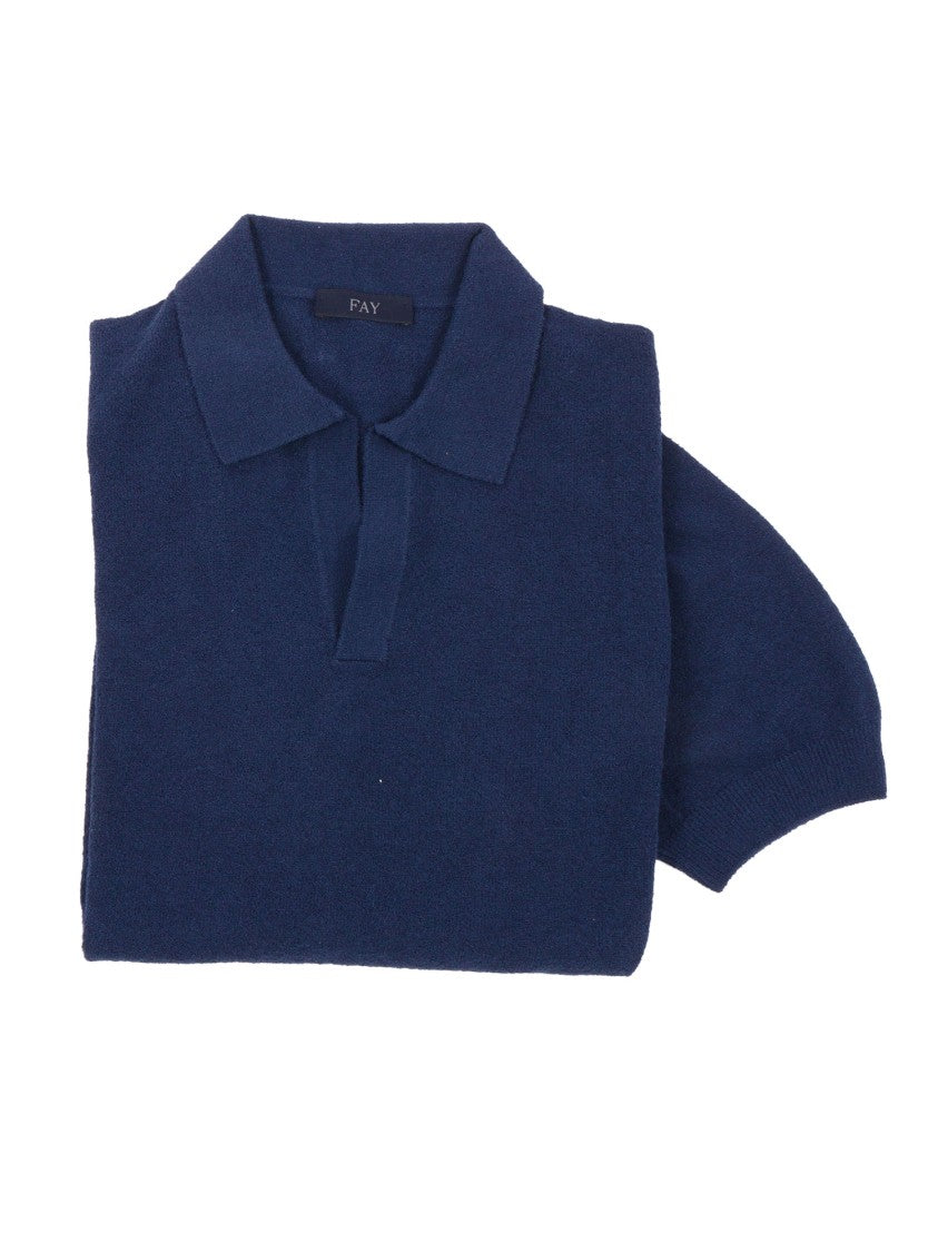 Fay Textured Short Sleeve Classic Polo Shirt
