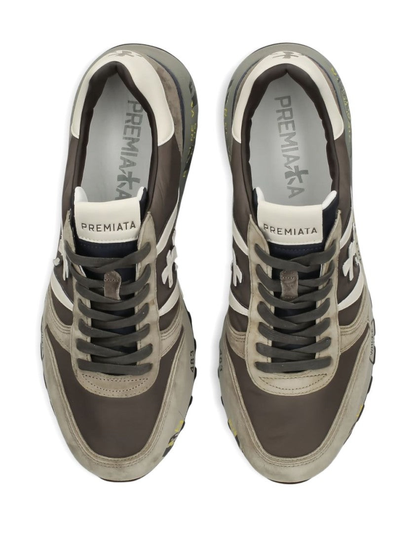 Premiata Low-Top Sneakers With Suede And Smooth Texture Details