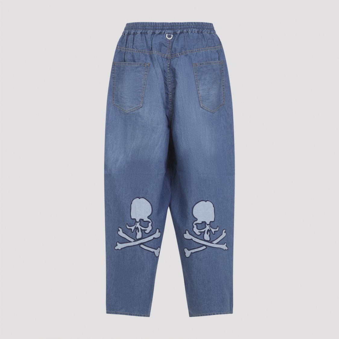 Mastermind Relaxed Fit Denim Jeans With Skull Patch Detail