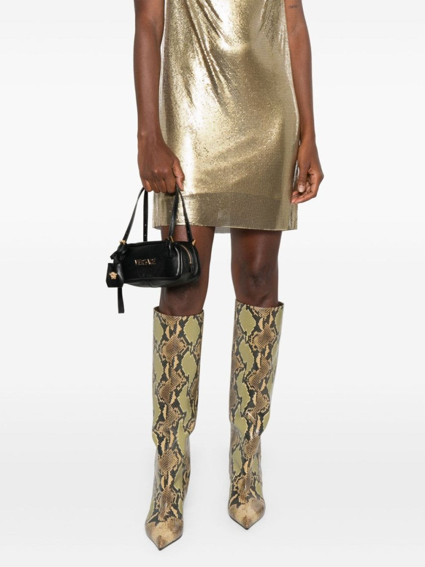 Versace Rectangular Handbag With Polished Finish