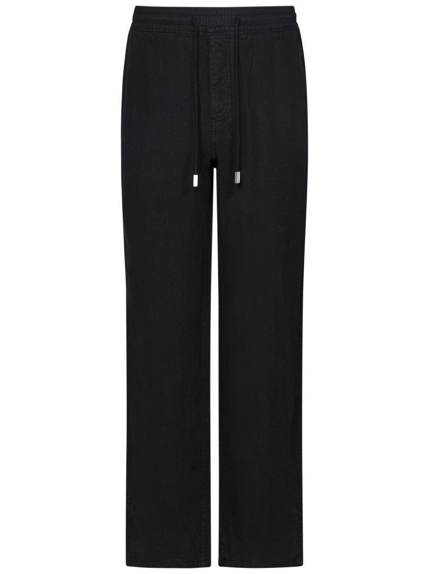 Vilebrequin Straight-Leg Linen Trousers With Elastic Waistband