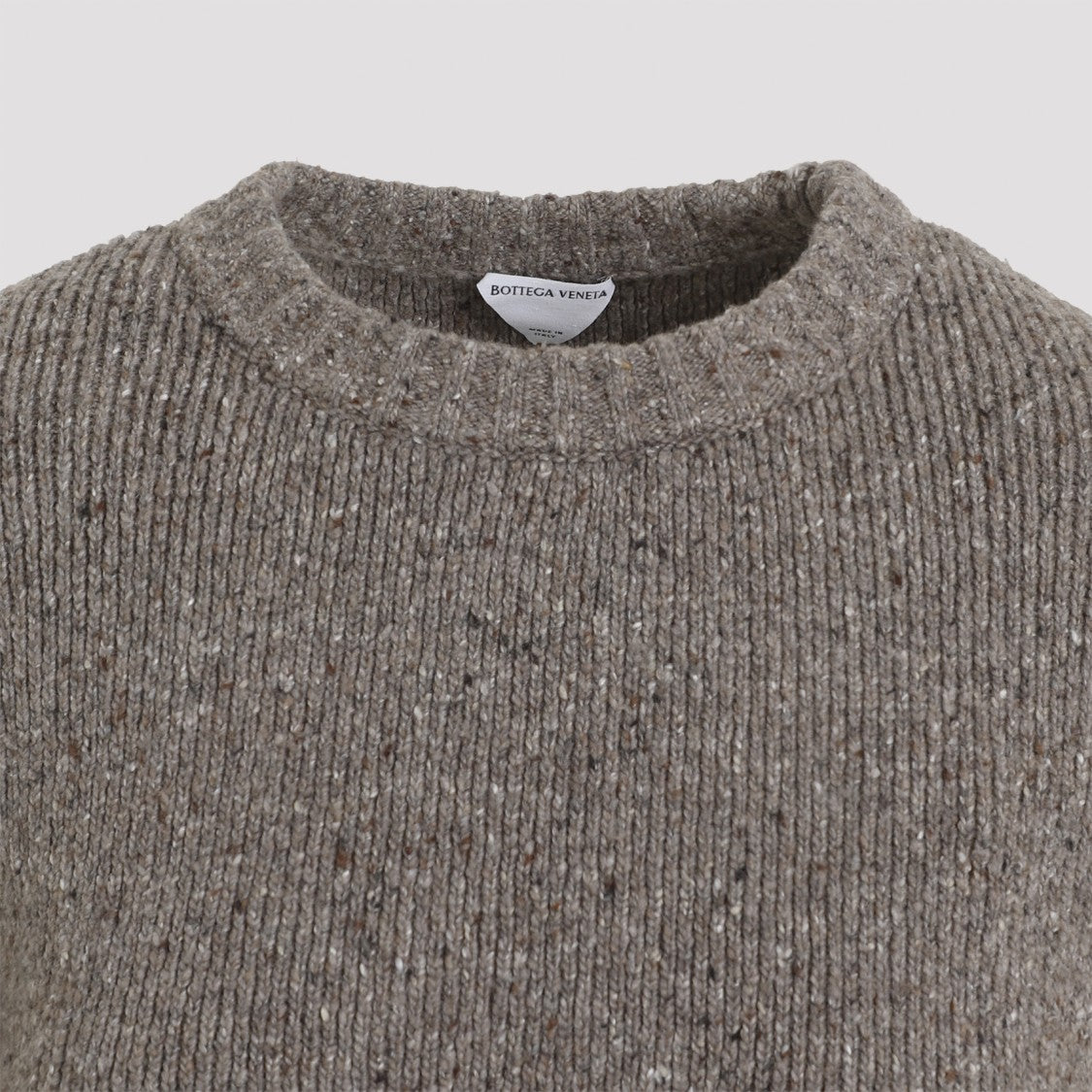 Bottega Veneta Riverbed Melange Grey Wool Pullover