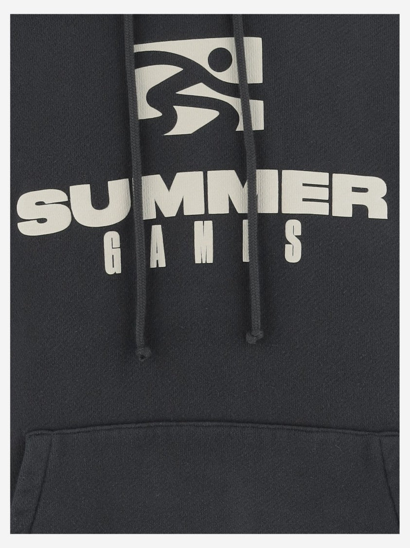 Summer Games Cotton Hooded Sweatshirt With Logo Detailing
