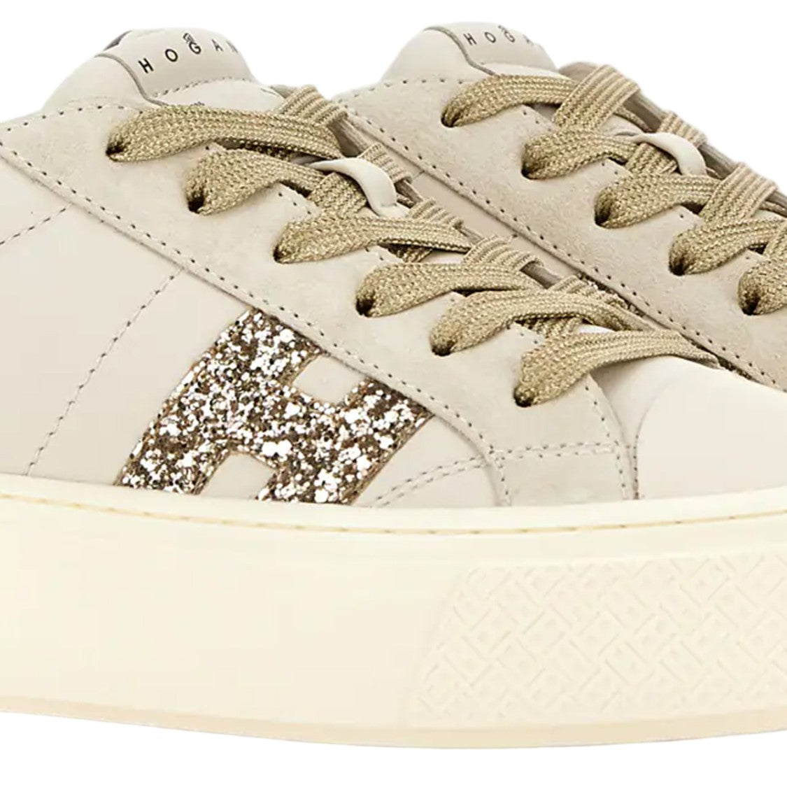 Hogan Chunky Platform Sneakers With Glittering 'H' Logo