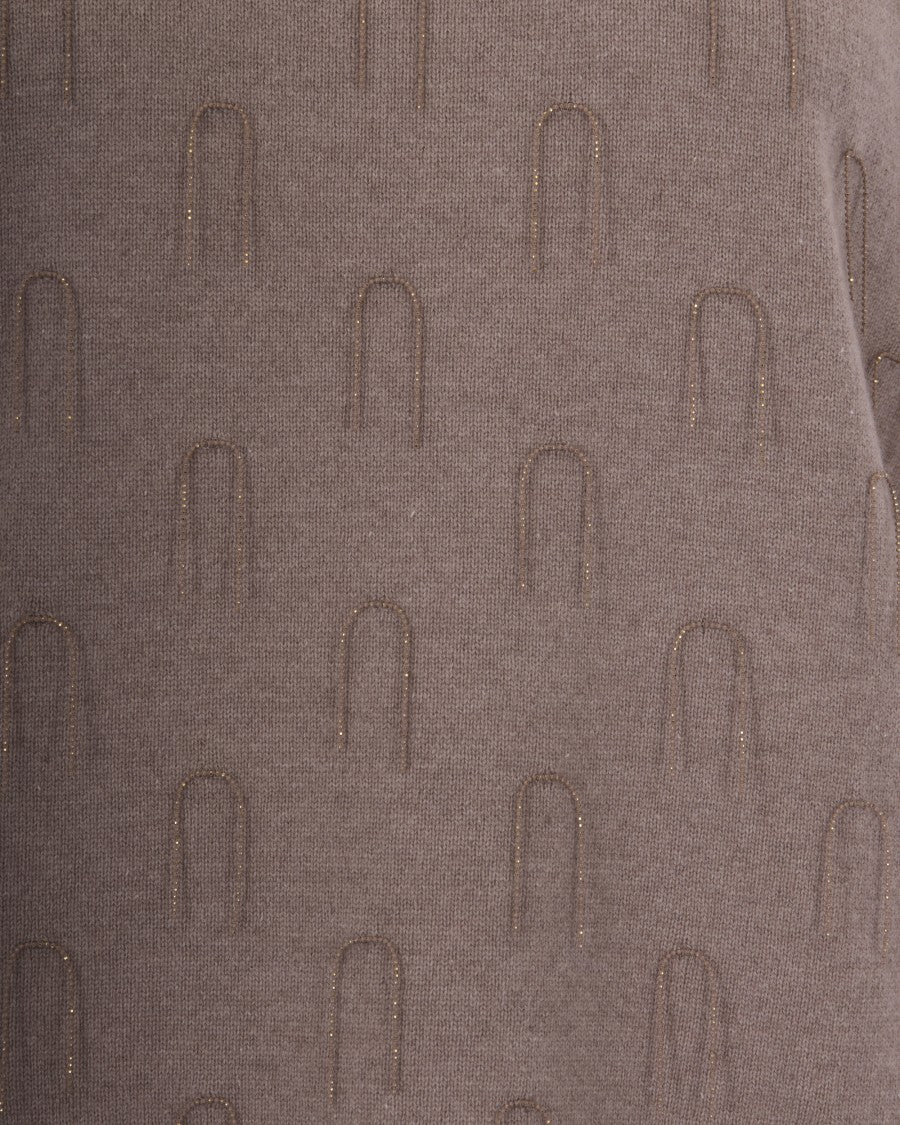 Fabiana Filippi Moka Meringa Platinum Wool-Blend Turtleneck