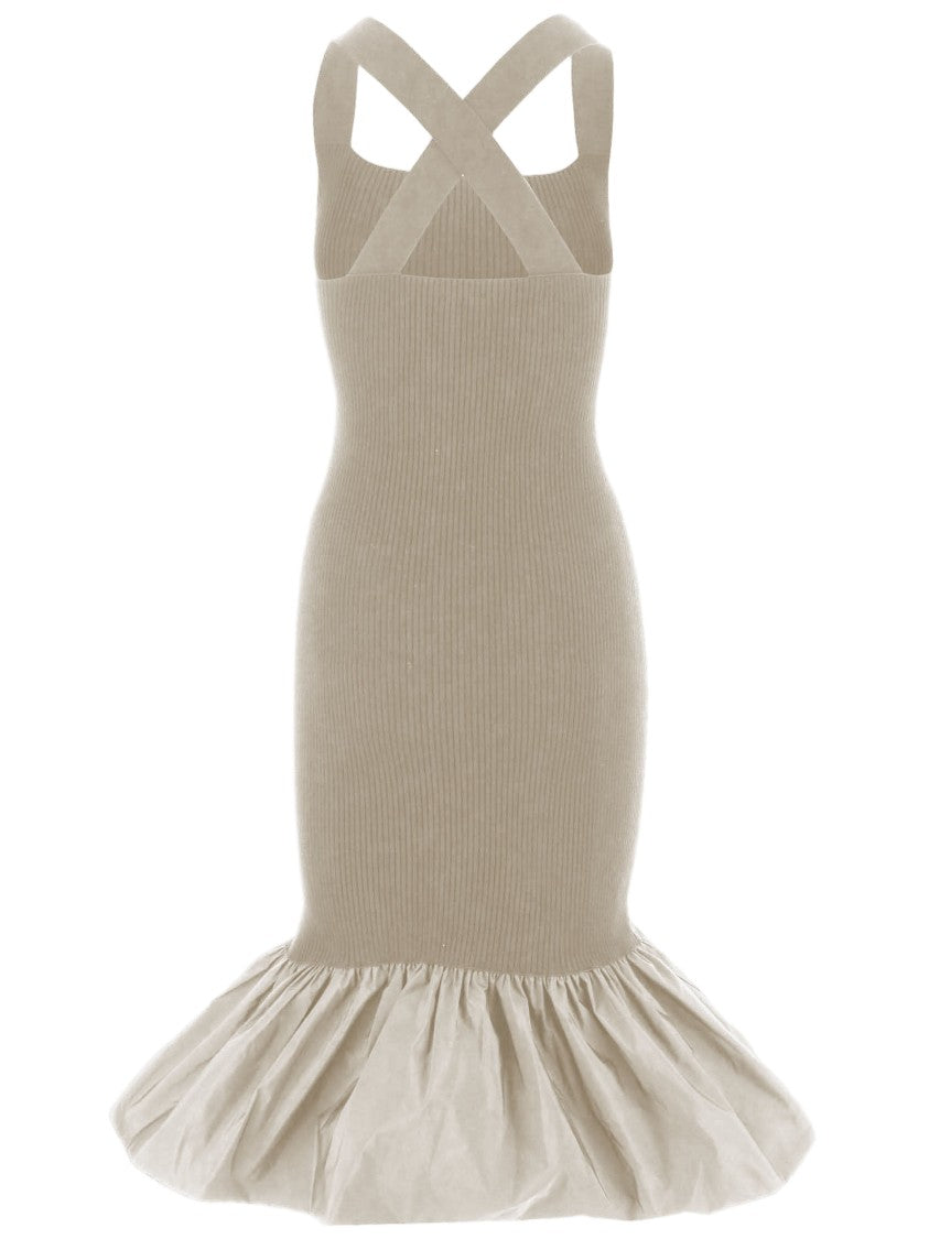 Patou Long Dress In Stretch Cotton Blend