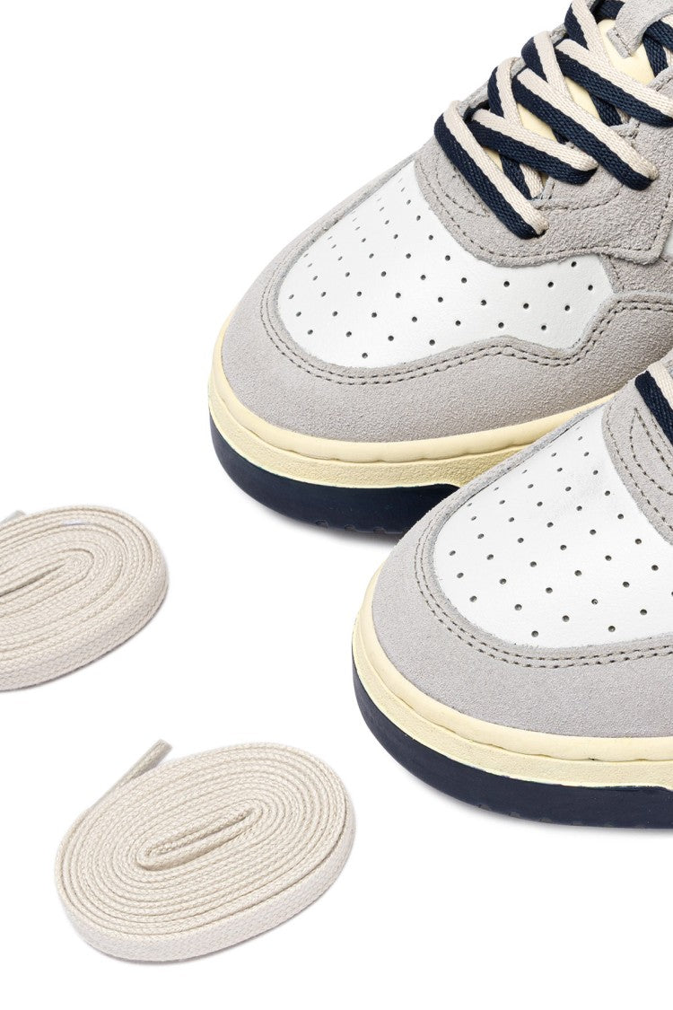 Autry White Grey Medalist Suede Sneakers