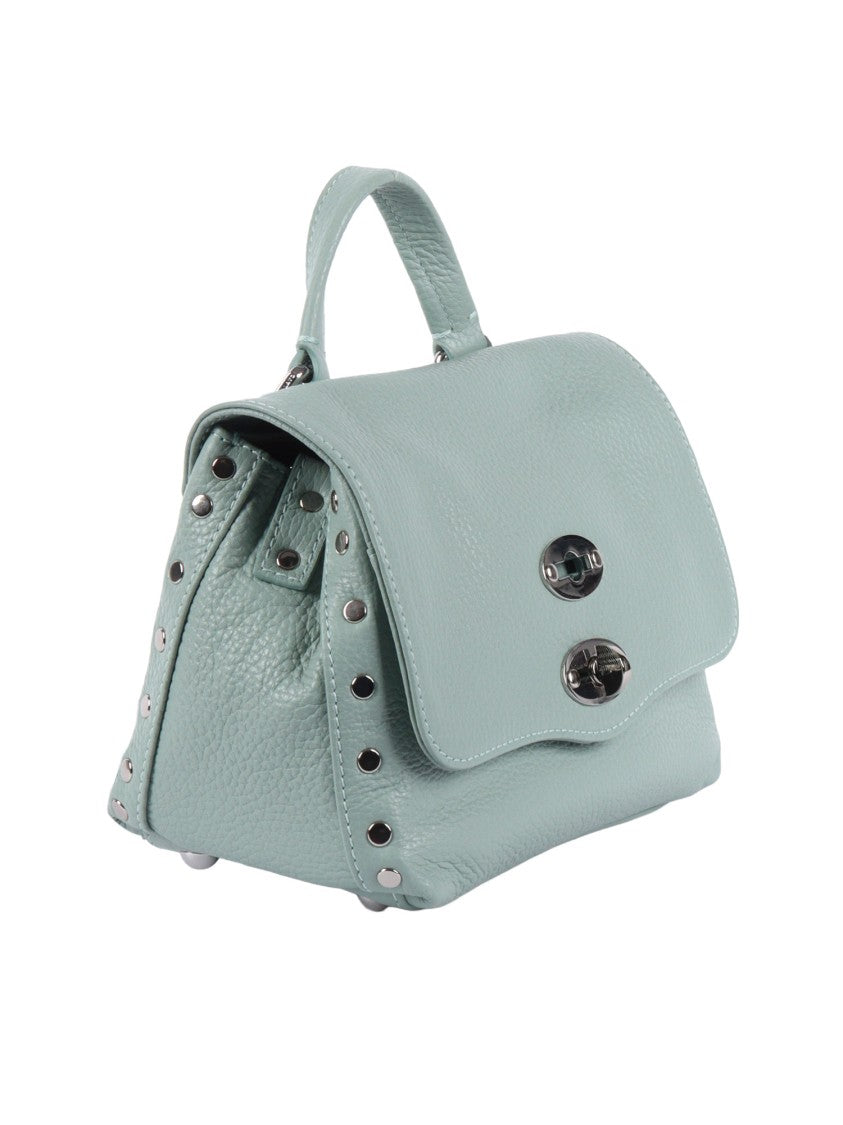 Zanellato Srl Green Piperita Daily Pebbled Leather Shoulder Bag