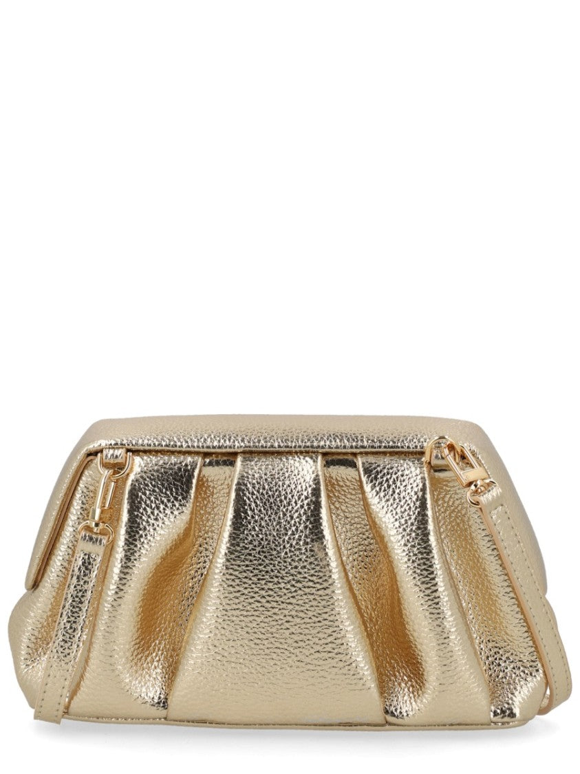 Themoirè Athena Pleated Metallic Texture Handbag