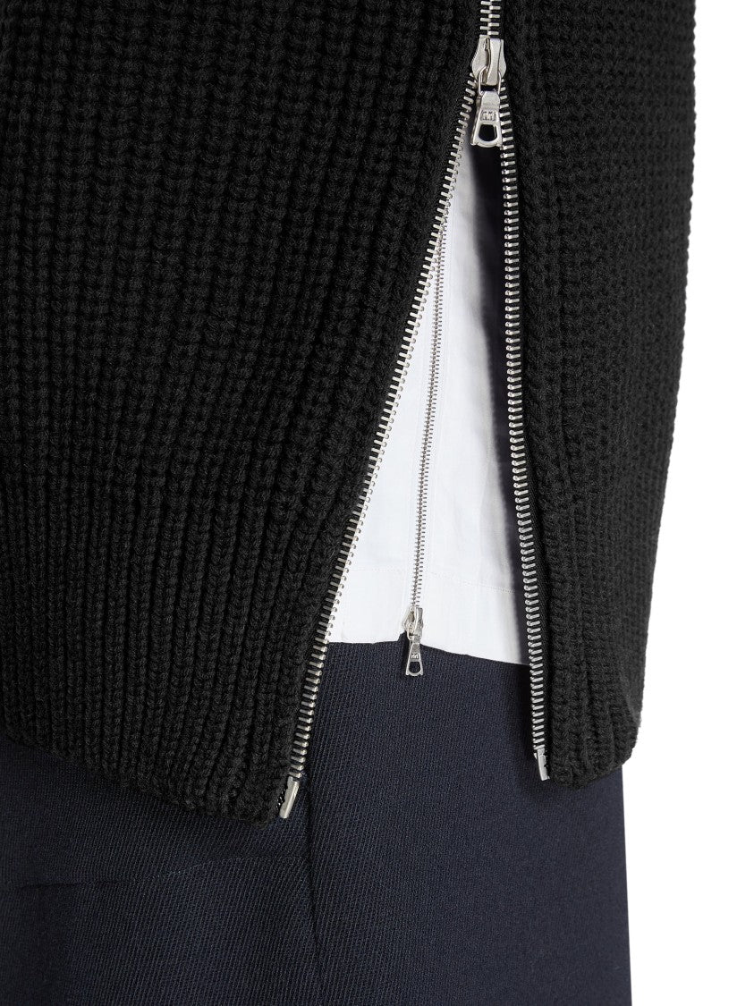 Dries Van Noten Classic Deep Black Wool Sweater