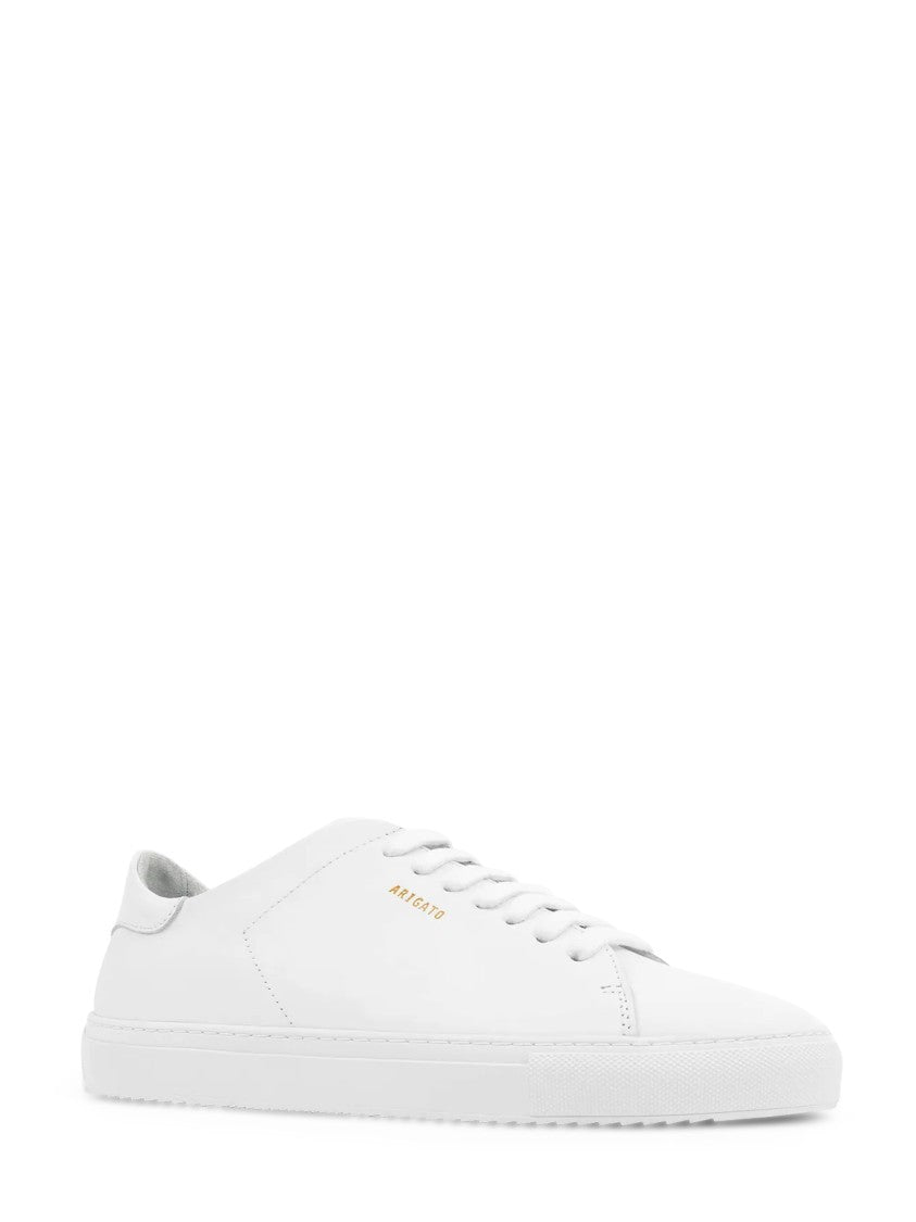 Axel Arigato Low-Top White Leather Sneakers With Gold Detailing