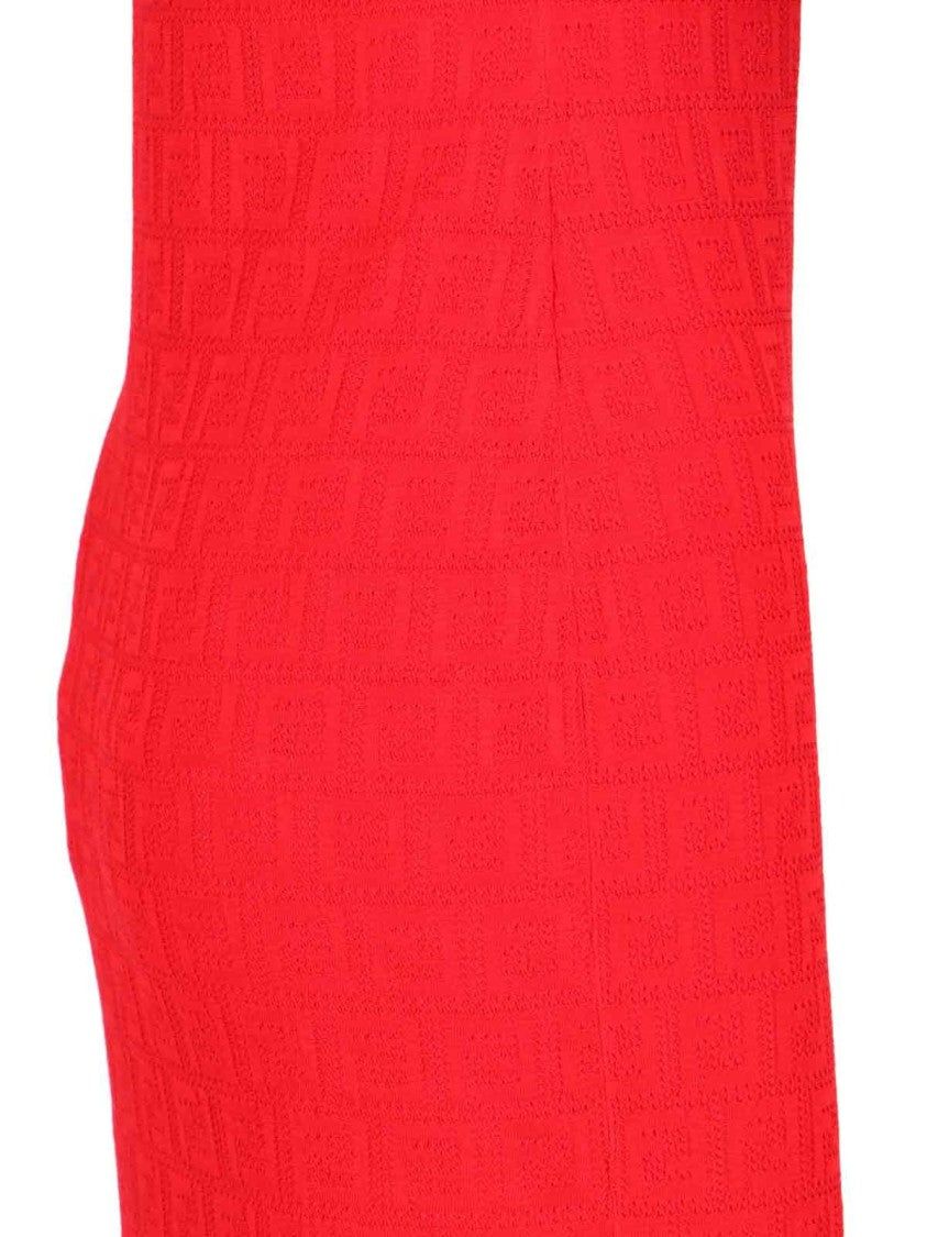 Fendi Form-Fitting Red Dress With Clean Lines And Classic Cut