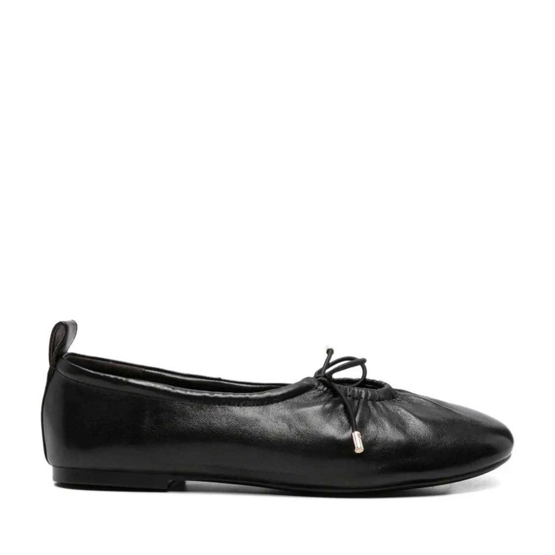 Adrianna Feretti Black Mid-Profile Bow Detail Suede Loafers