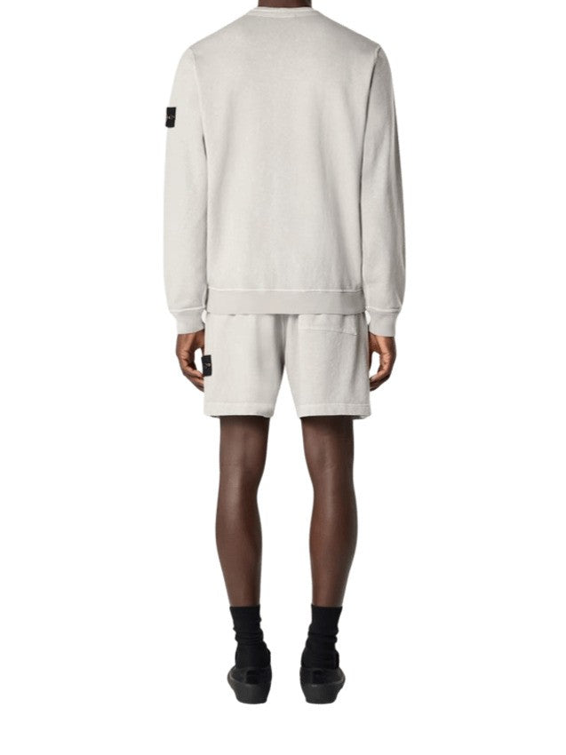 Stone Lightweight Cotton Crewneck Sweatshirt