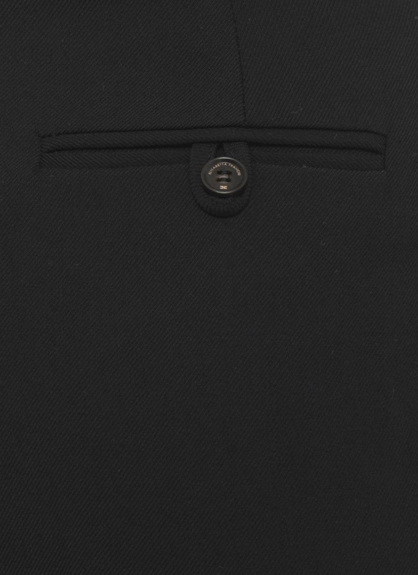 Elisabetta Franchi Black Viscose Pants