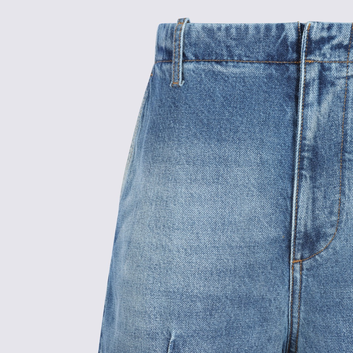 Mm6 By Maison Margiela High-Waisted Straight-Leg Jeans With Subtle Whiskering
