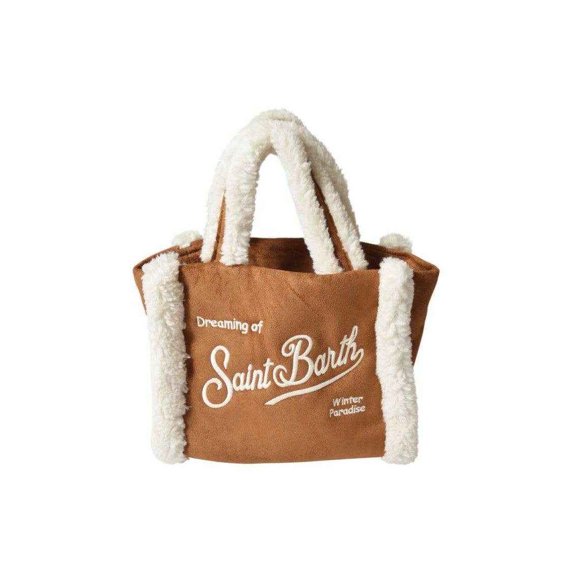 Mc2 Saint Barth Camel Leather Handbag With Structured Silhouette