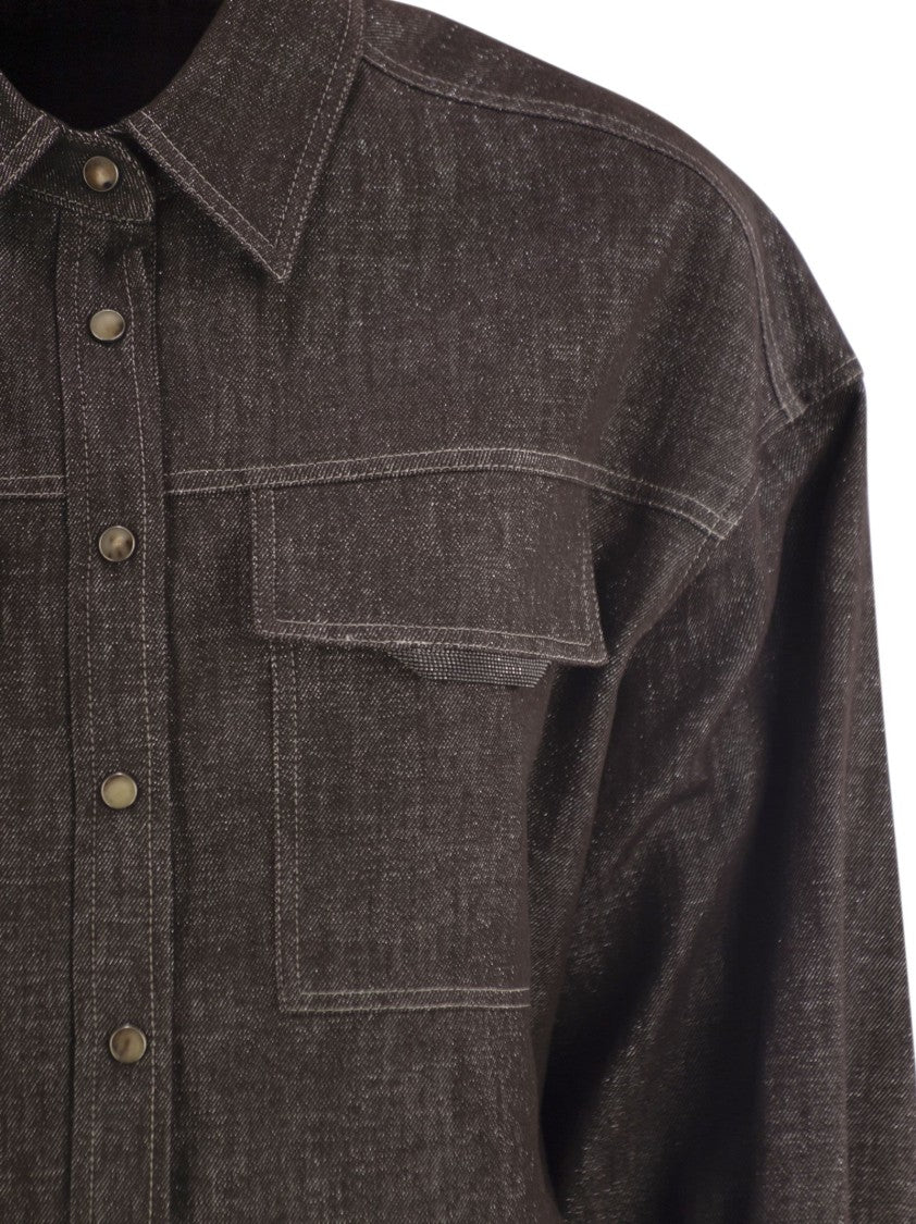 Brunello Cucinelli Sparkling No-Fade Denim Shirt