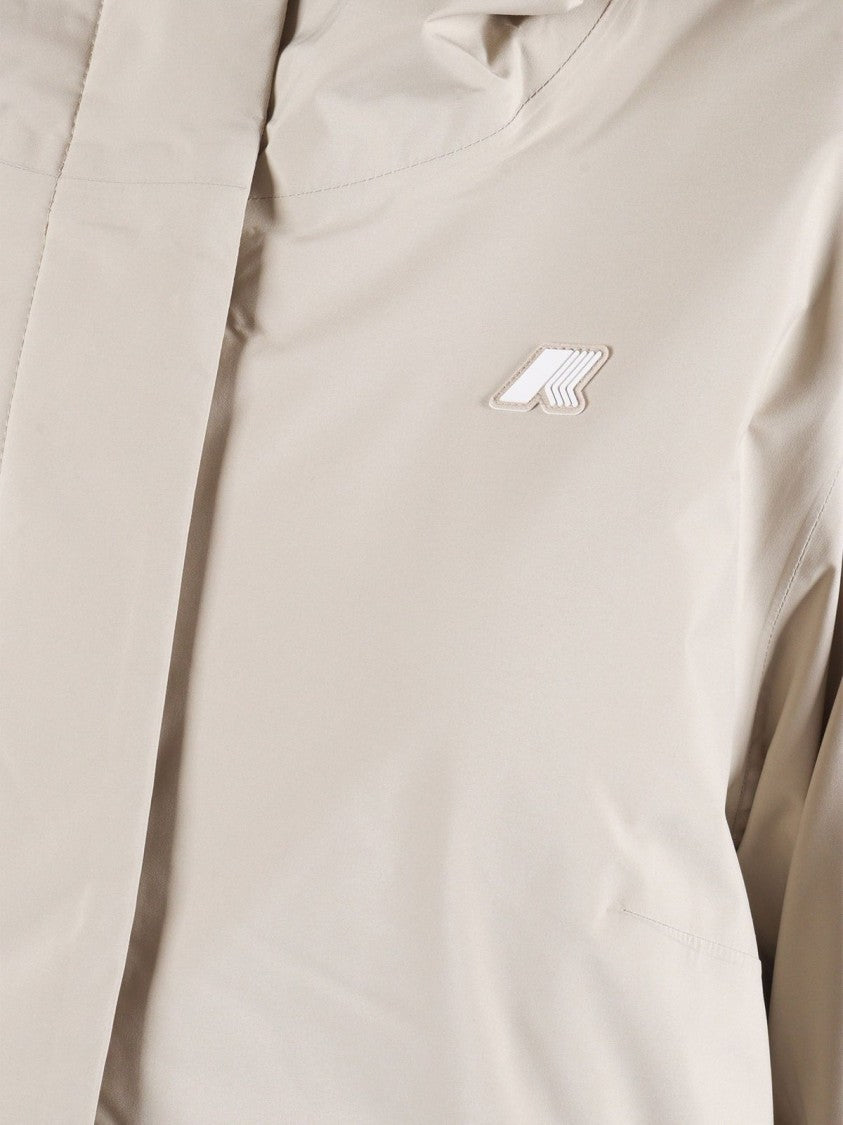 K-Way Plush Short Jacket With High Collar
