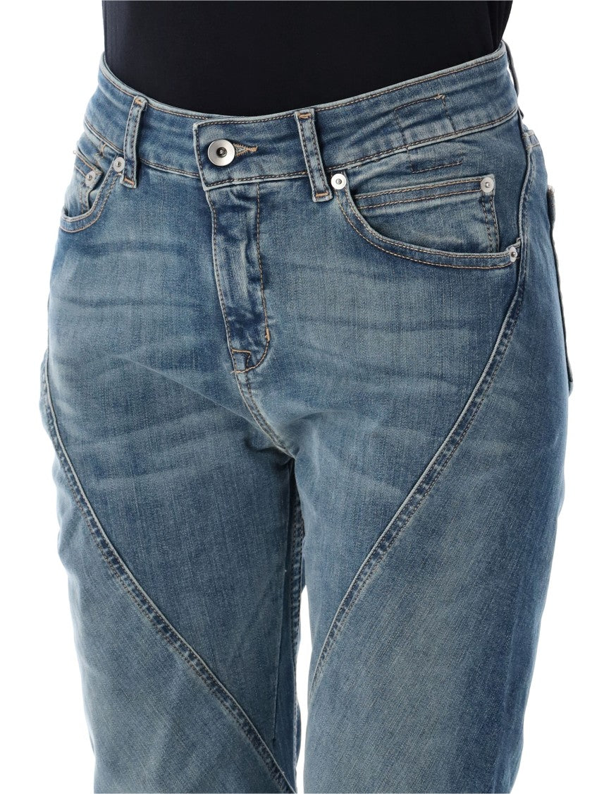 Drkshdw By Rick Owens Bias Bootcut Jeans
