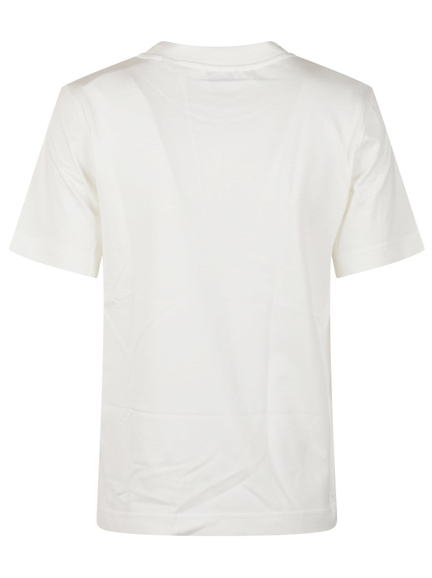 Burberry Short-Sleeved White T-Shirt With Knight Graphic