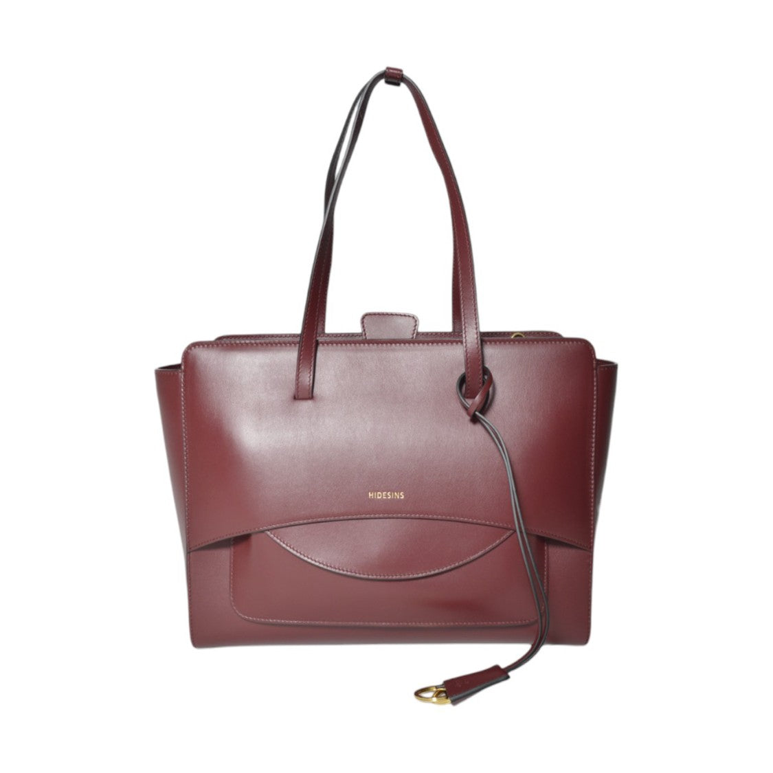 Hidesins Wine Leather Flap L Large Handbag