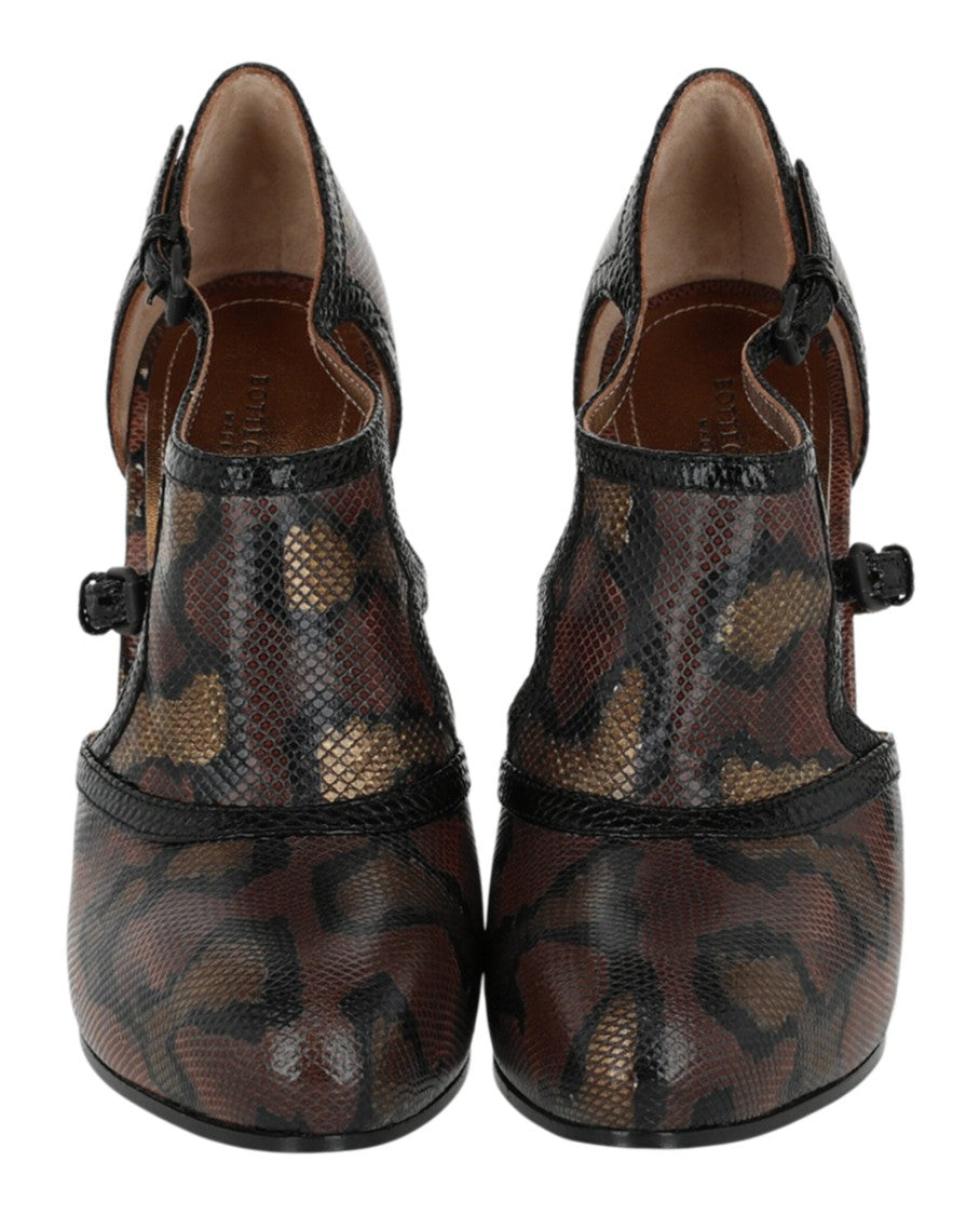 Bottega Veneta Chunky Heel Almond Toe Pump