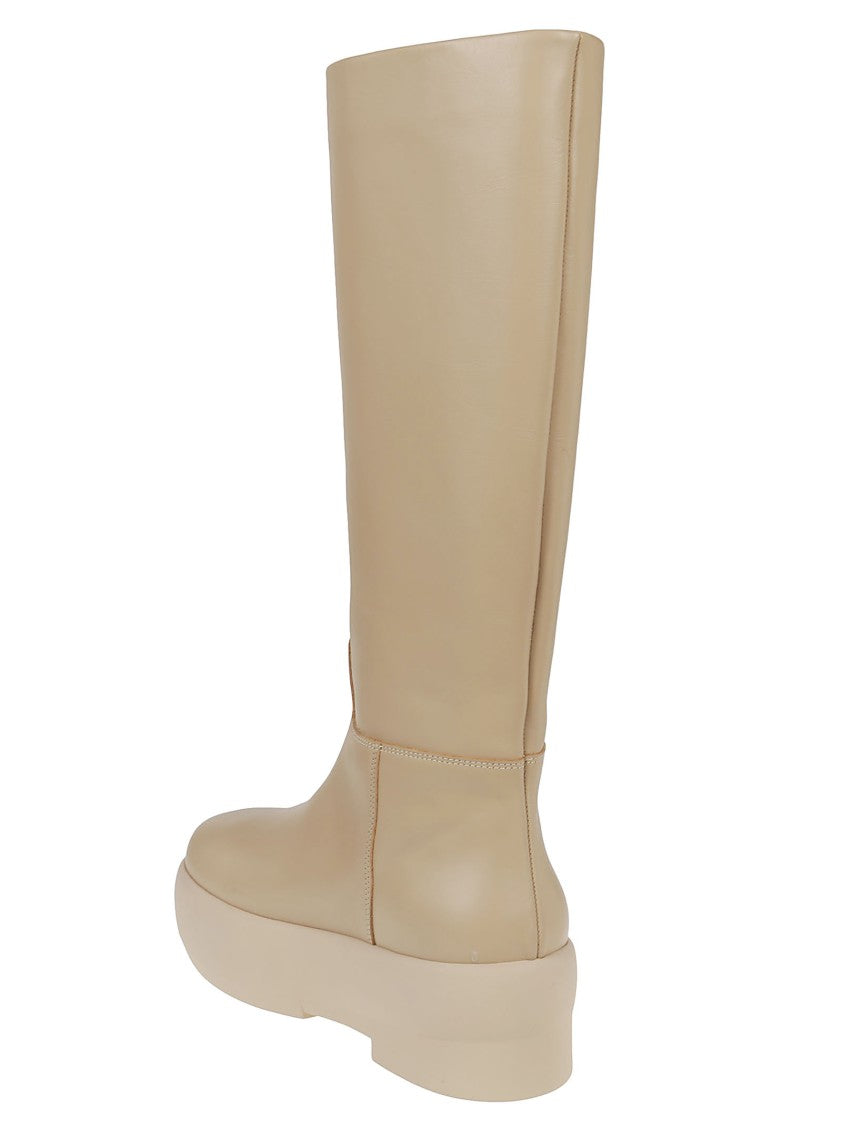 Gia Borghini Chunky Sole Tubolat Calf Leather Boots