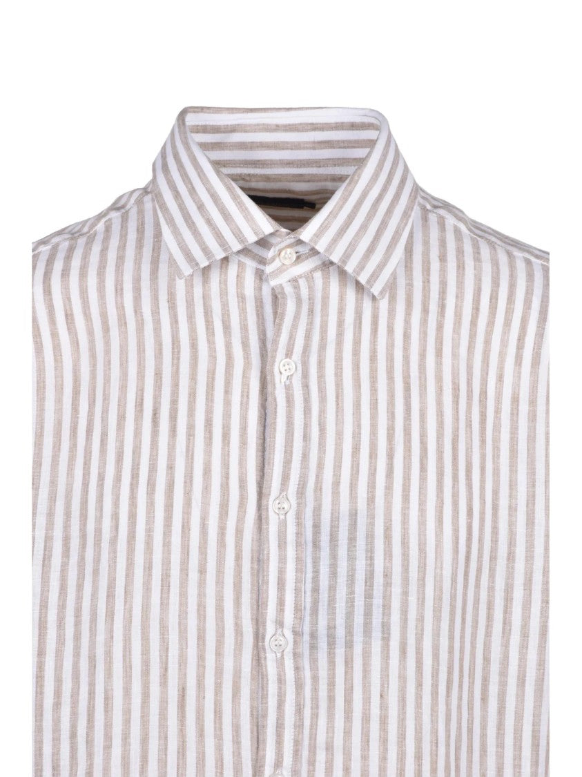 Paul & Shark White Beige Linen Shirt