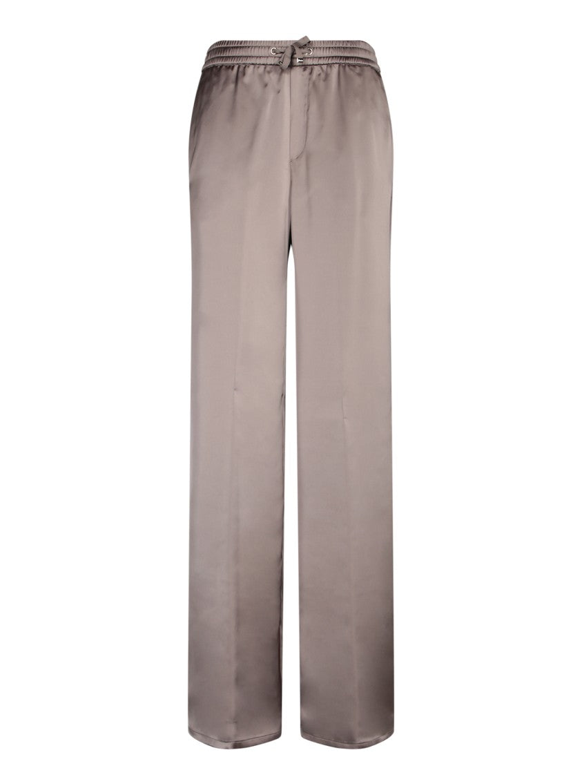Herno Beige Satin Adjustable Waist Trousers