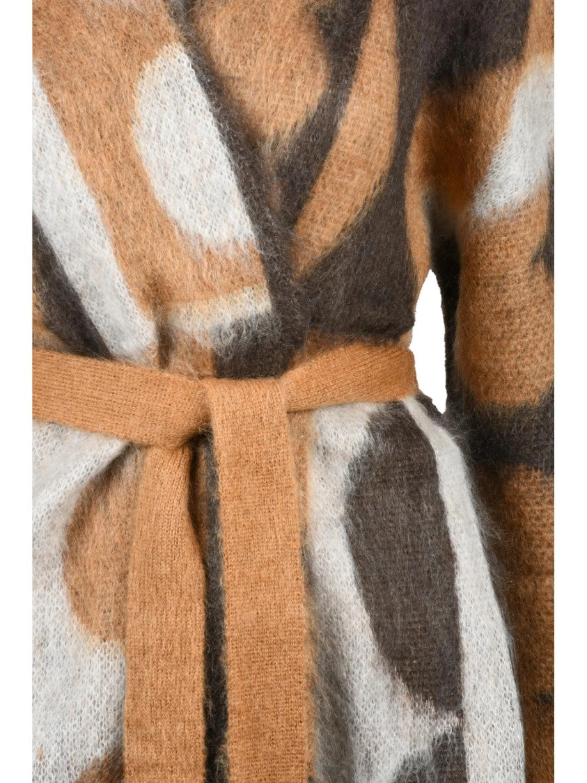 Eloise Renouf X Pennyblack Multicolor Acrylic-Blend Patterned Cardigan