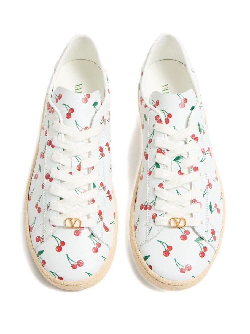 Valentino Garavani Royco Sneaker Calfskin With Cherryfic Pattern
