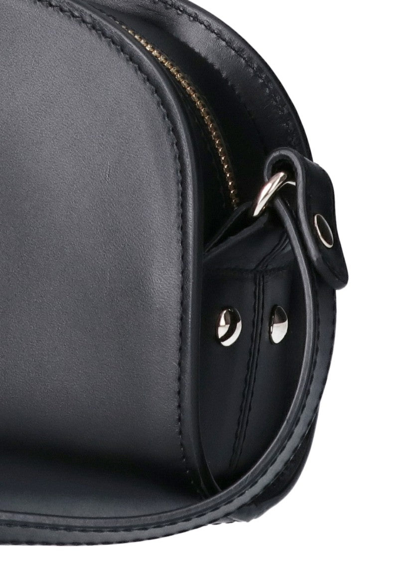 A.P.C. "Mini Demi-Lune" Leather Shoulder Bag