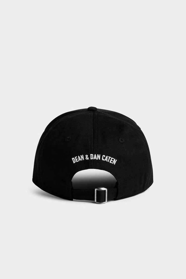 Dsquared2 Black Wordmark Logo Printed Cotton Hat
