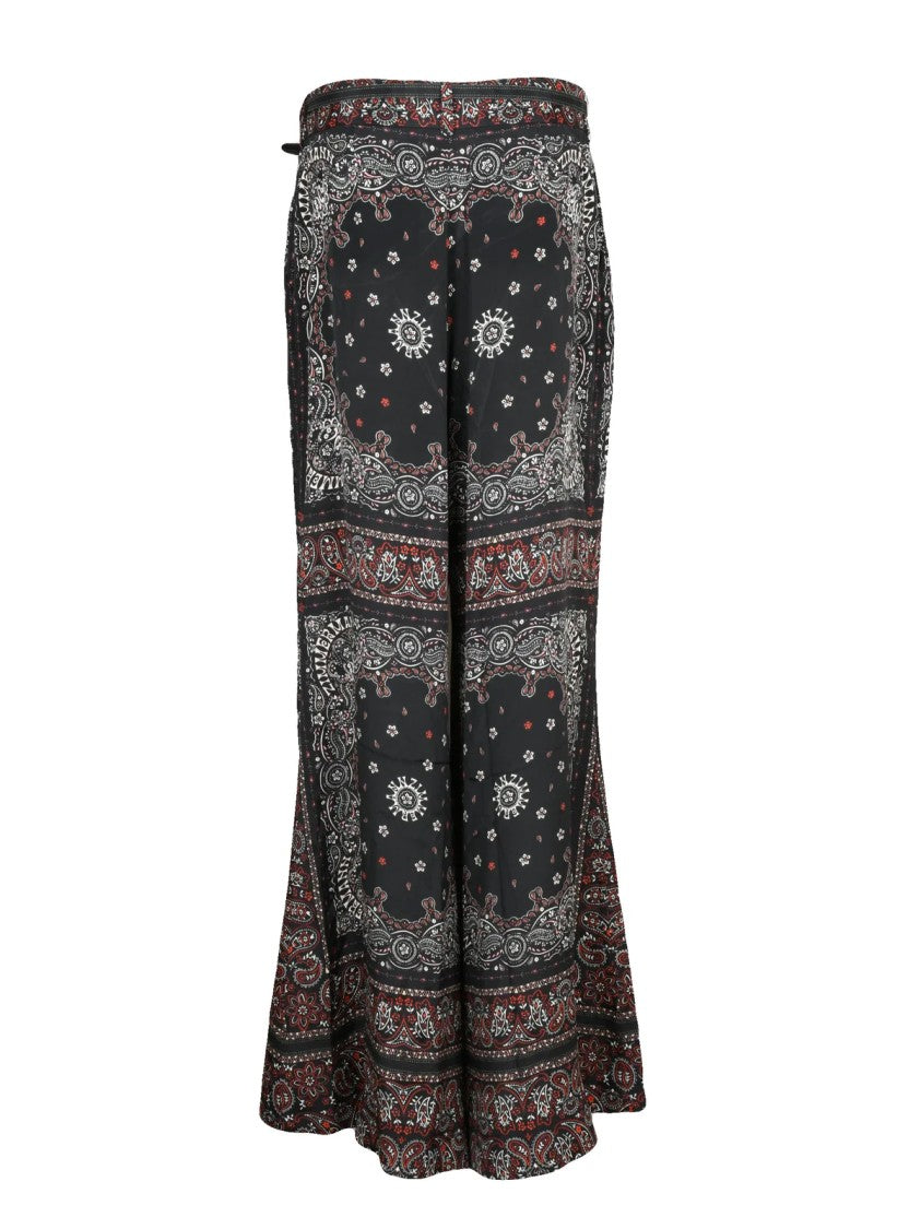Zimmermann Wide-Leg Trousers With Pleated Waist And Paisley Design