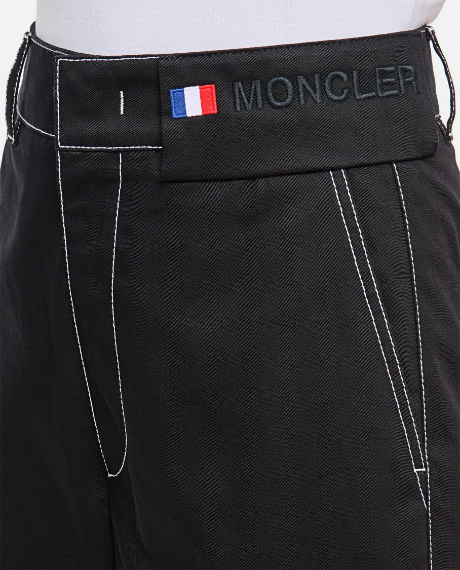 Moncler Genius Straight Fit Black Trousers With Unique Pocket Detail