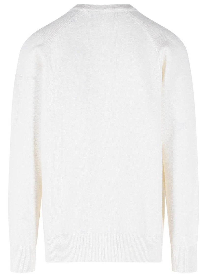 C.P. Company White Wool Blend Sweater