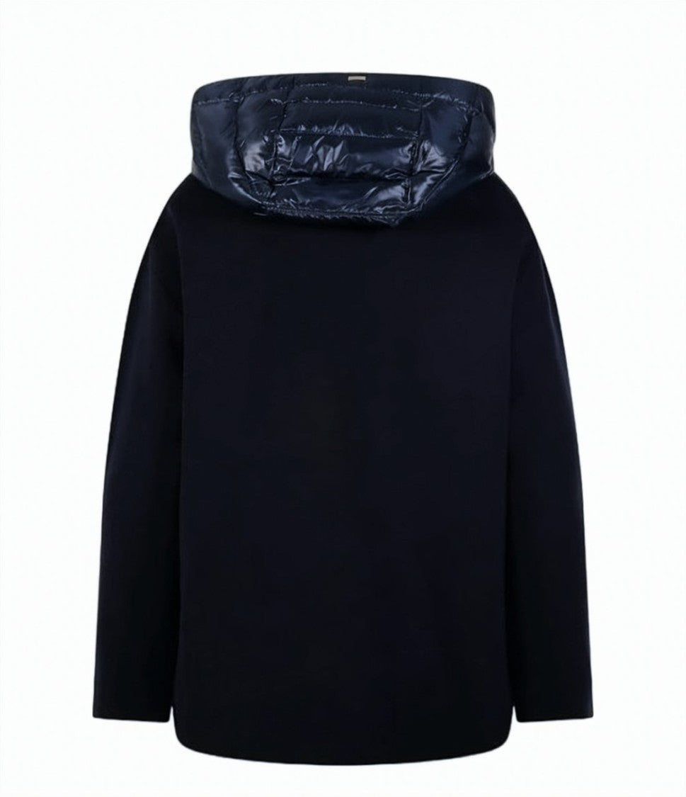 Herno Quilted Cotton Nylon Hooded Down Jacket